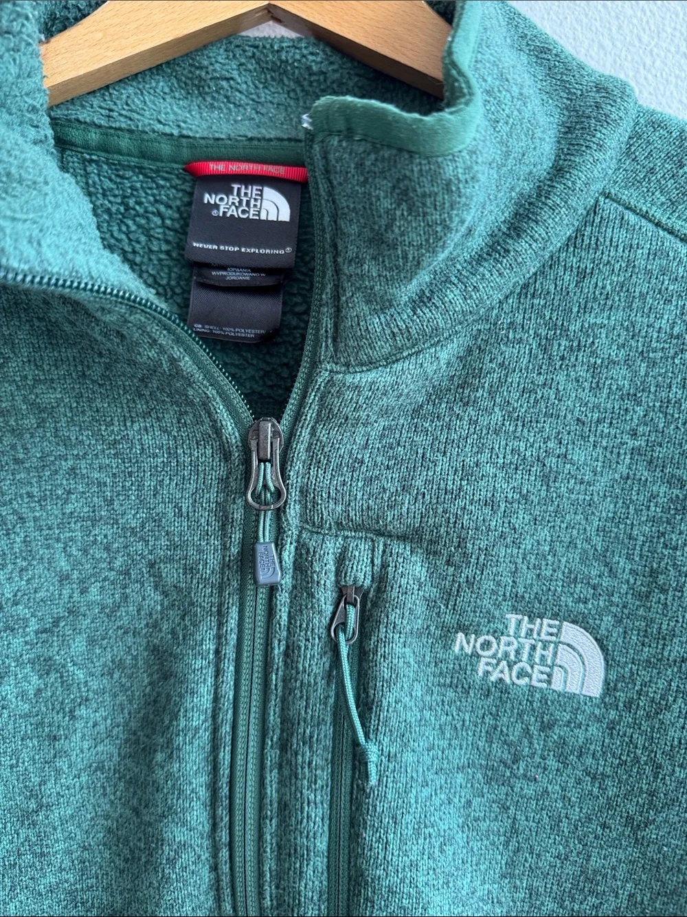 The North Face Gordon Lyons 1/4 Zip Fleece Pullover Size Large in Forest Green